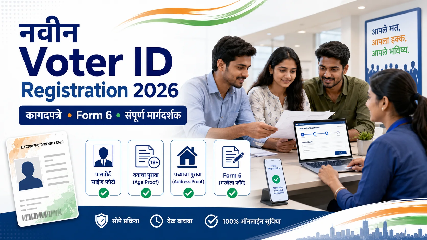 नवीन Voter ID Registration 2026 कागदपत्रे Form 6 मार्गदर्शक
